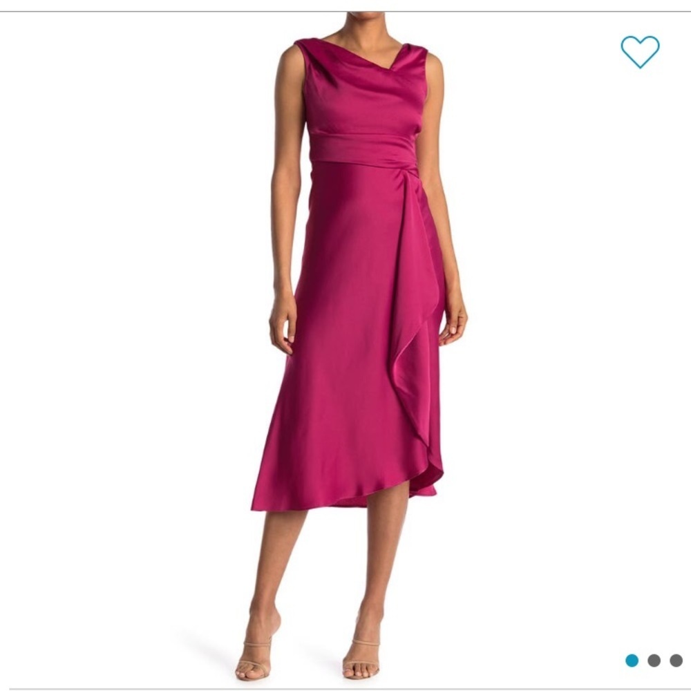 🆕 Just Taylor V-Neck Satin Crepe Dress size 10